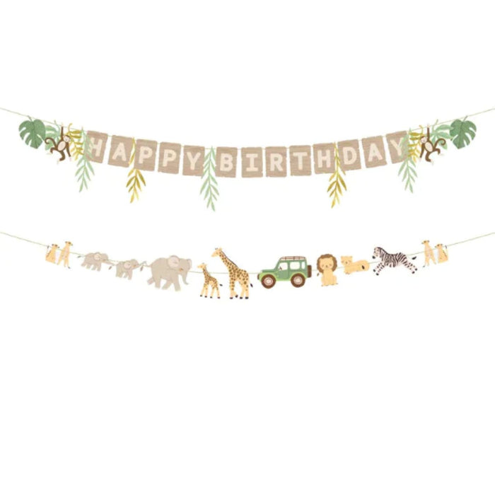 Banner "Happy Birthday" Safari | 180 cm
