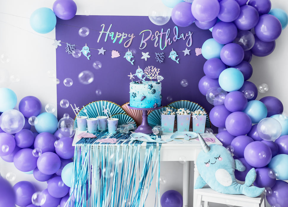 Banner "Happy Birthday" irisierend | 16.5x62cm