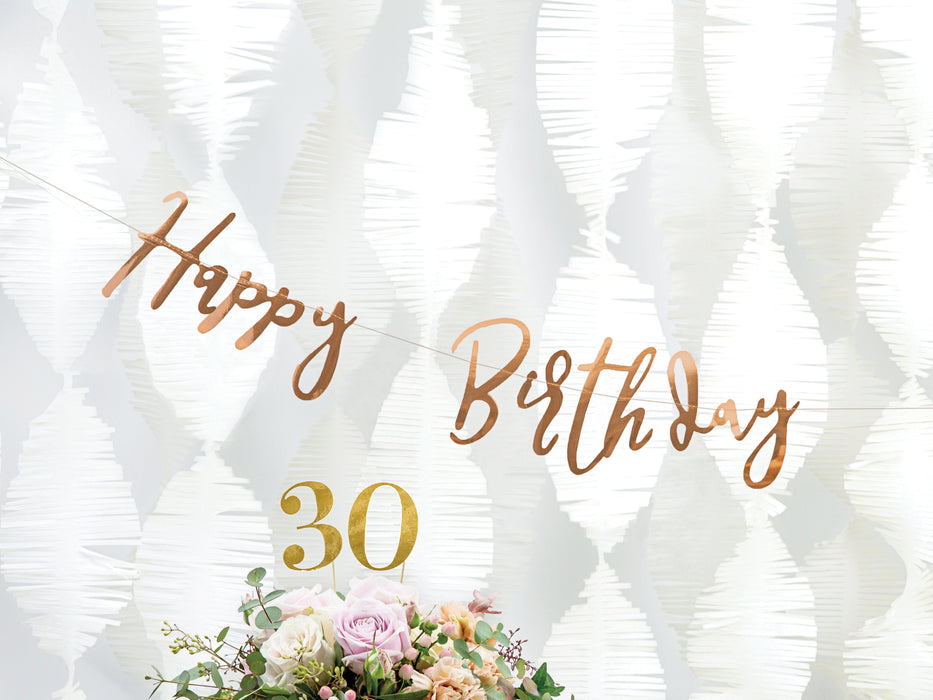 Banner "Happy Birthday" rosegold | 16.5x62cm
