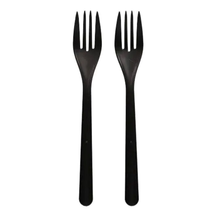 Mehrweg Gabeln 18,5cm | 50 Stk. - Schwarz