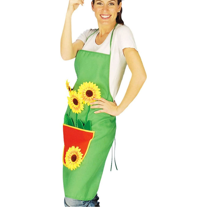 Gärtnerschürze für Damen und Herren | Mit Sonnenblumen Applikationen