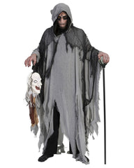 Halloween Umhang mit Kapuze | Grau