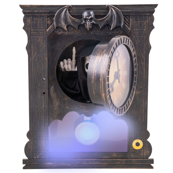 Halloween Deko Gruselige Uhr "Your time is up" - Animatronic | 25 cm