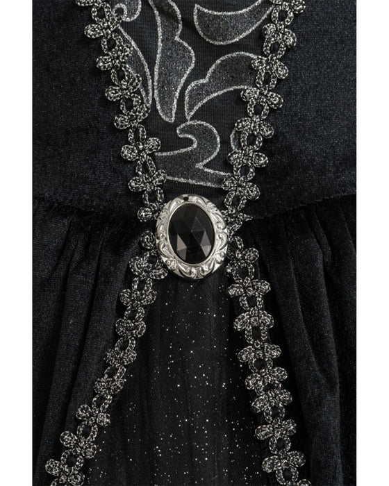 Dunkle Königin Kostüm "Dark Queen" für Mädchen | Schwarz Silber