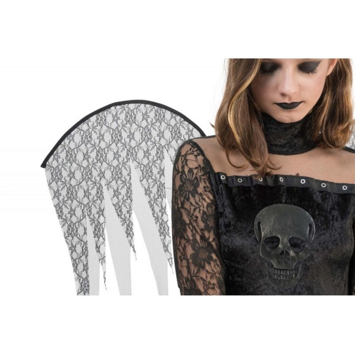 Kostüm "Azaela" für Mädchen | Kleid, Flügel und Heiligenschein Schwarz