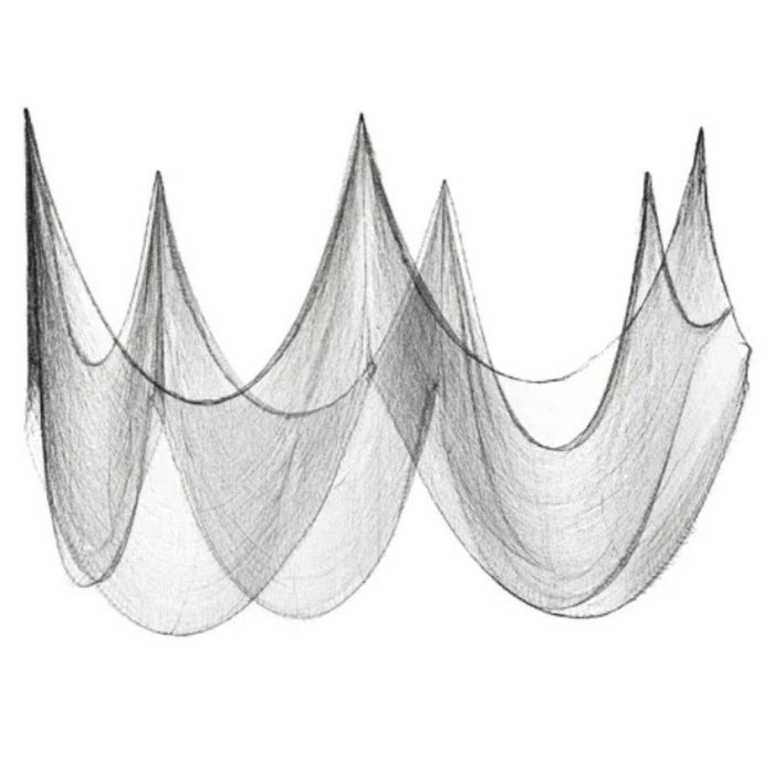 Halloween Dekostoff 0,72x9,8m | Schwarz