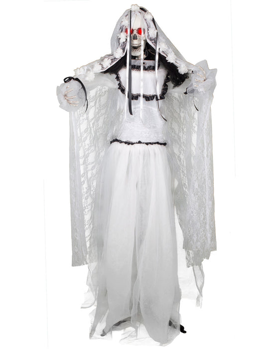 Geisterfigur Zombie Braut mit Licht und Ton - 169 cm | Halloween Dekoration