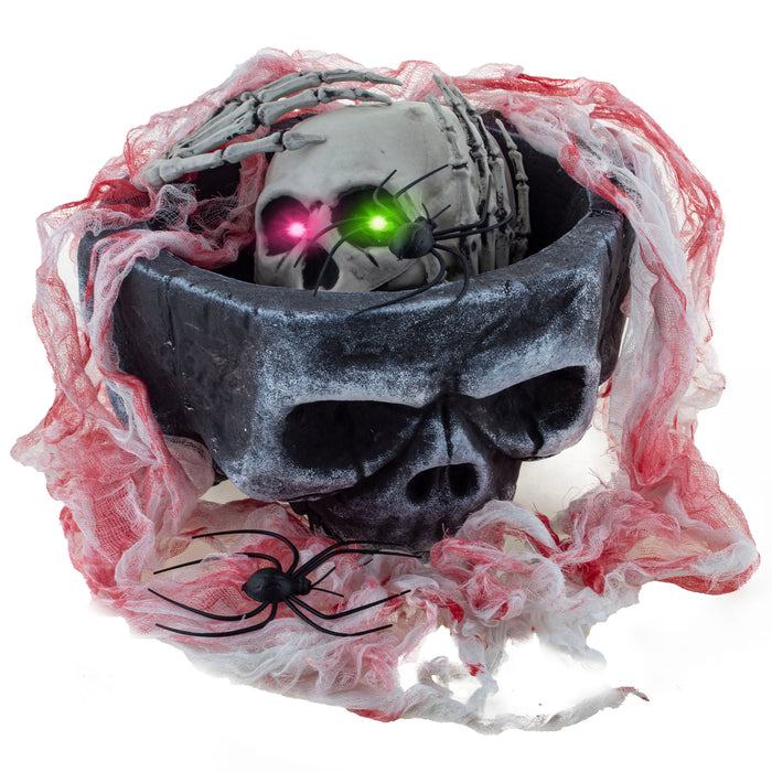 Totenkopf Skelett Dekoration mit Licht - 7-tlg. | 30x60x20cm