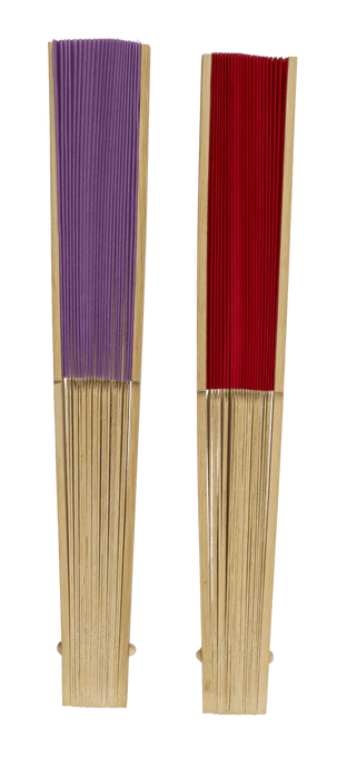 Handfächer aus Bambus 21 cm | 8-farbig sortiert
