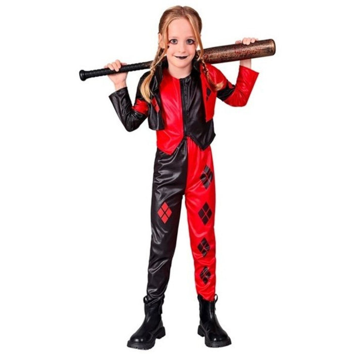 Kostüm "Böser Harlekin" für Kinder | Jacke, Weste und Hose - Schwarz/Rot