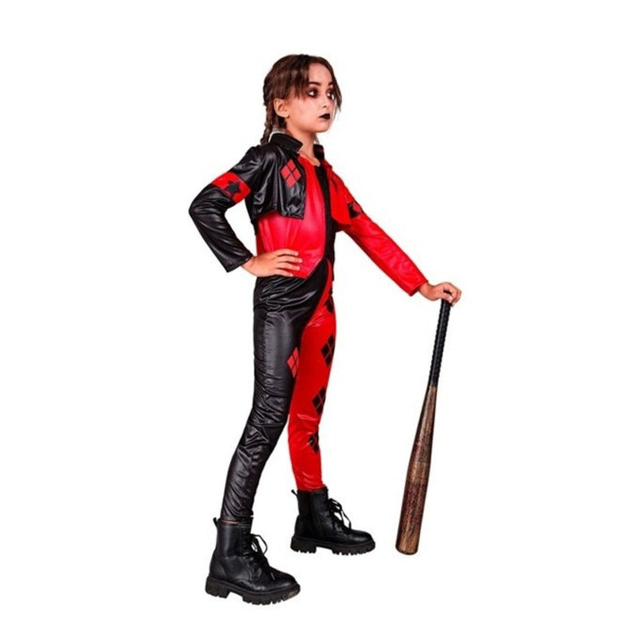 Kostüm "Böser Harlekin" für Kinder | Jacke, Weste und Hose - Schwarz/Rot