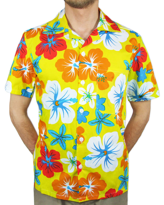 Hawaii Hemd "Hibiskus" | Gelb