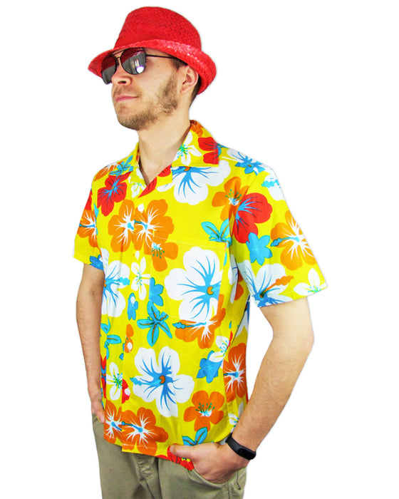 Hawaii Hemd "Hibiskus" | Gelb
