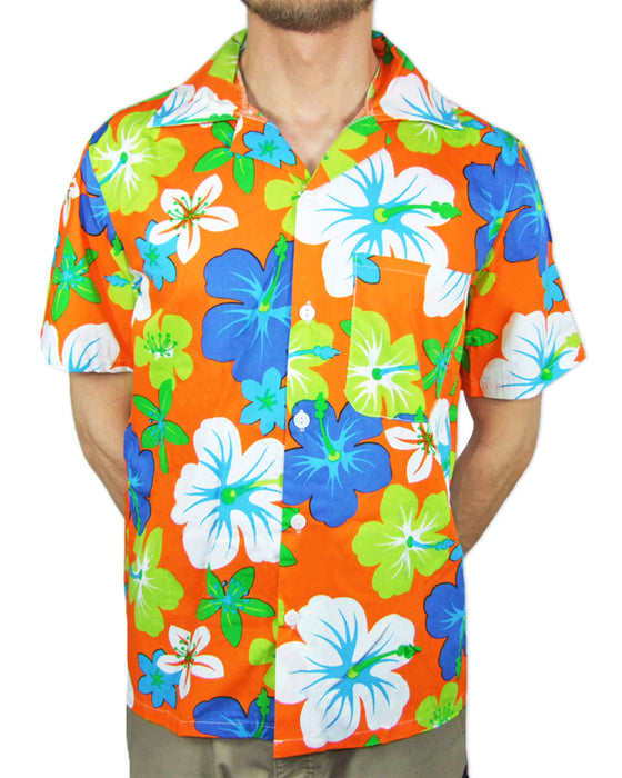 Hawaii Hemd "Hibiskus" | Orange