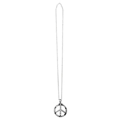 Hippie Halskette "Love Peace Hope" | Silber