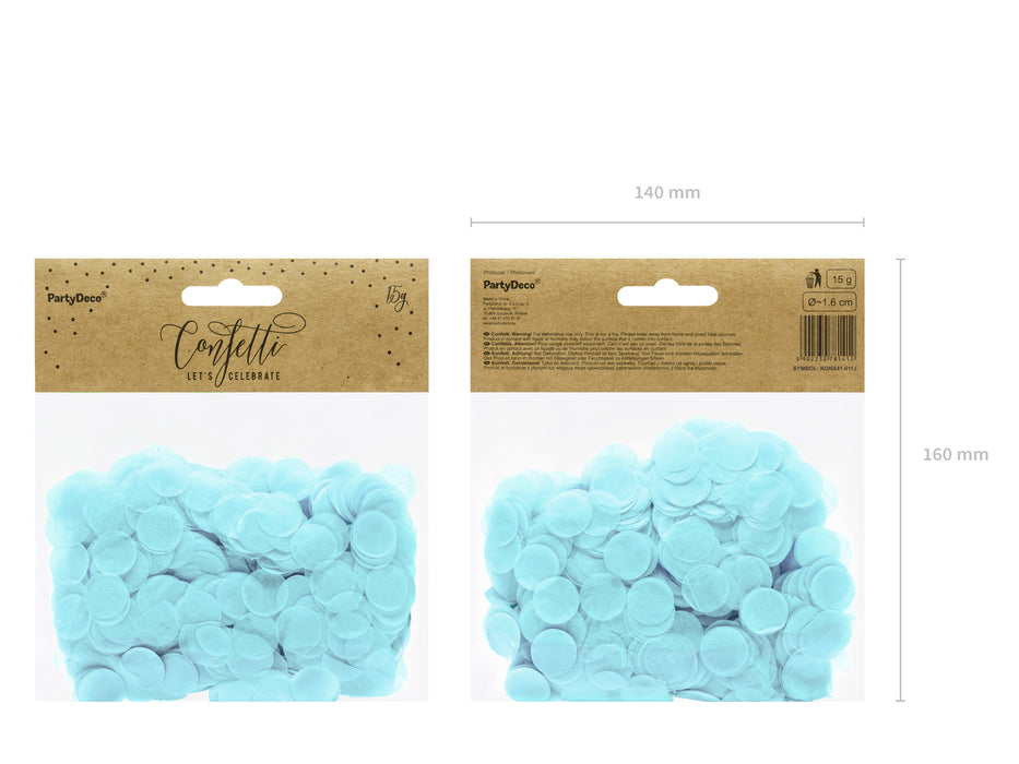 Konfetti Kreise 15g Hellblau