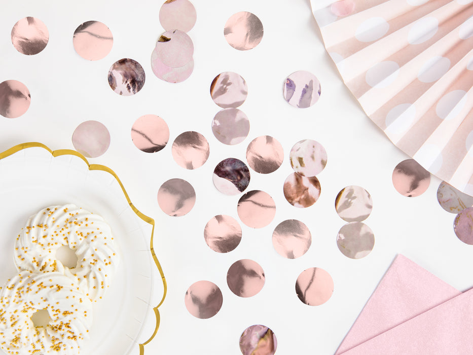 Konfetti Kreise Rosegold 15g