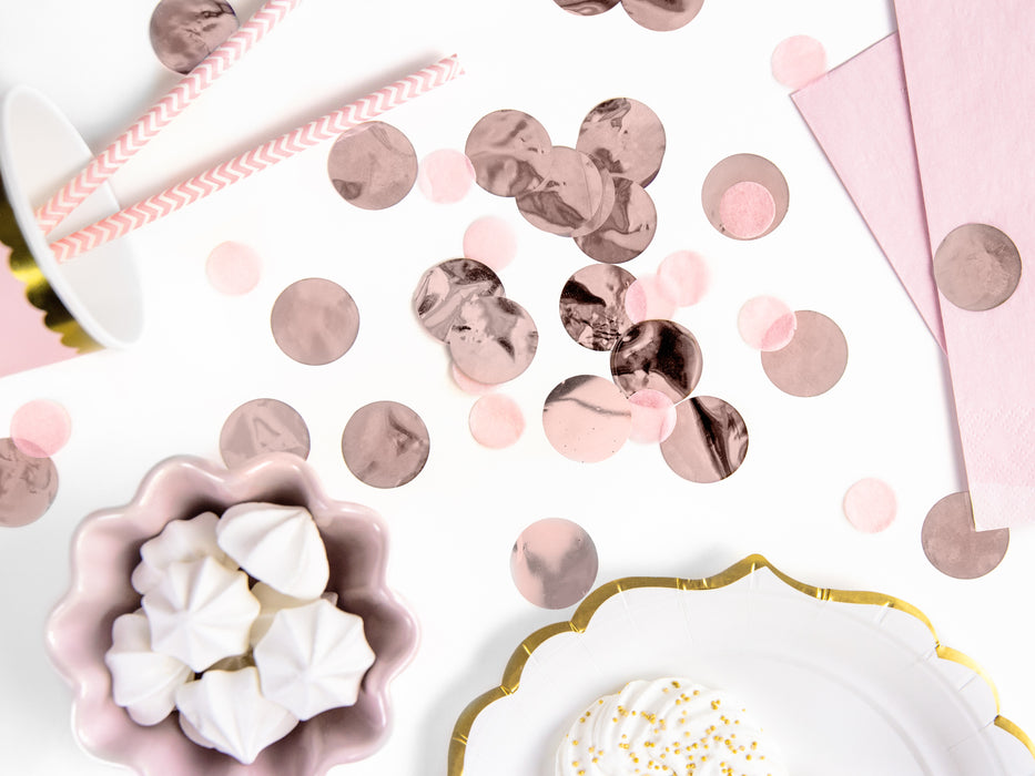 Konfetti Kreise Rosegold 15g