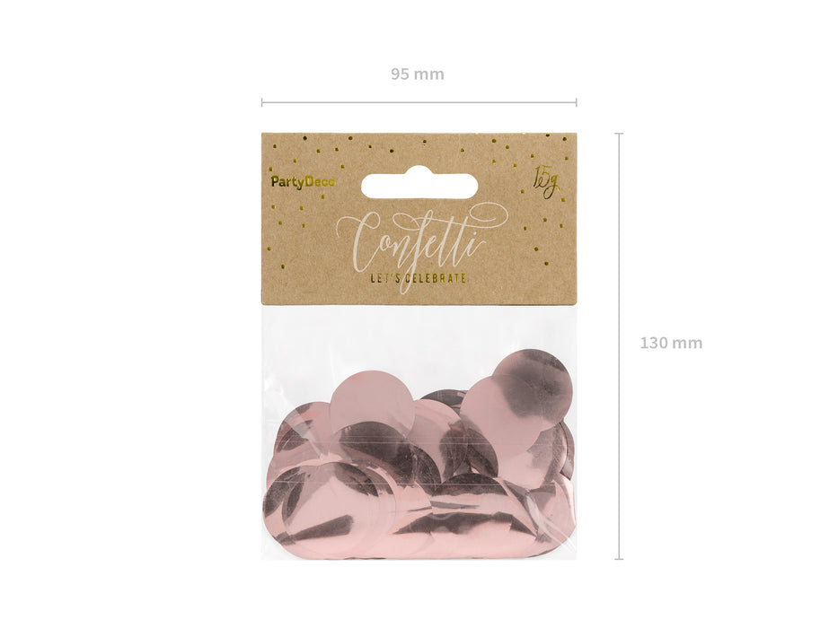 Konfetti Kreise Rosegold 15g