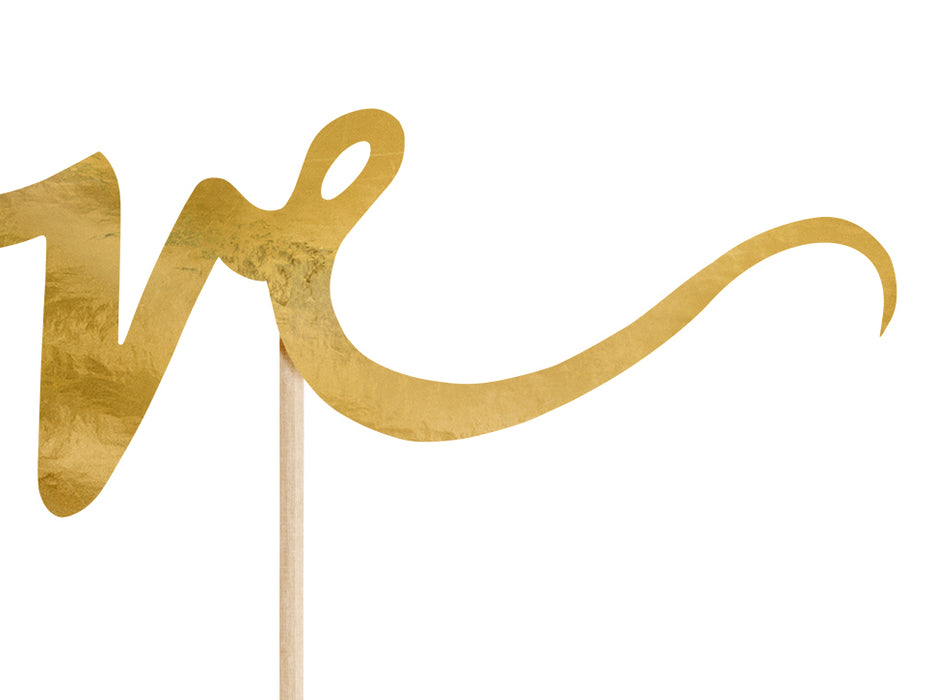 Tortendeko "Love" 17cm | Gold
