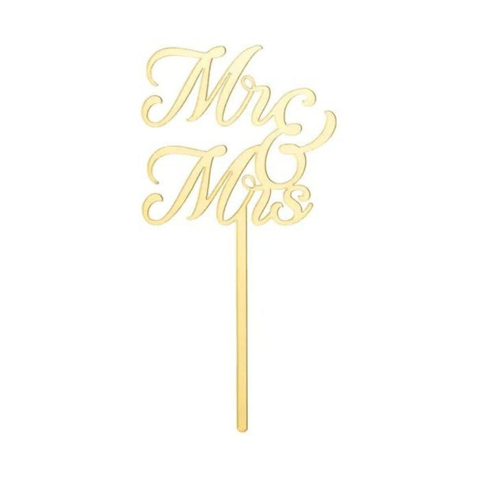 Tortendeko "Mr&Mrs" Gold | 16,5 cm