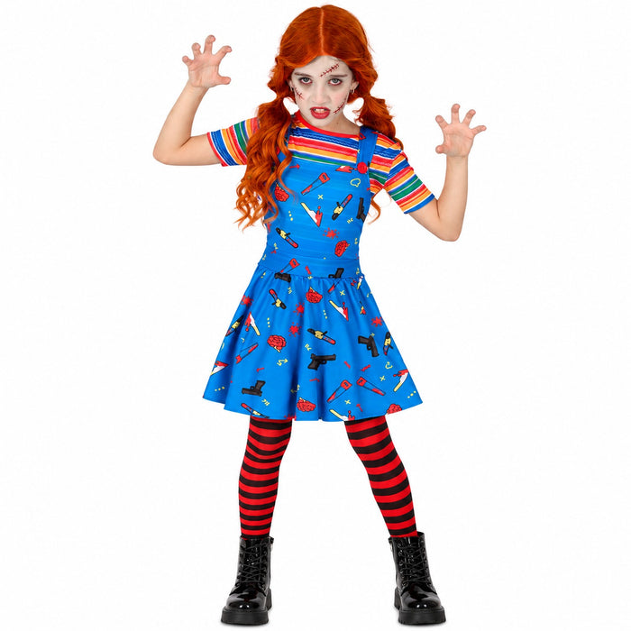 "Killer Puppe" Kostüm für Mädchen | Kleid und Shirt