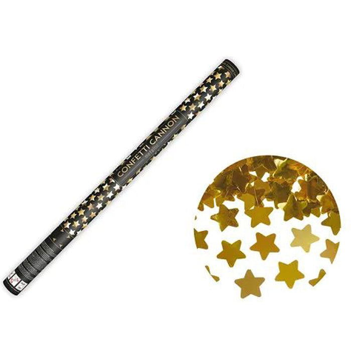 Konfettishooter Sterne 80cm Gold