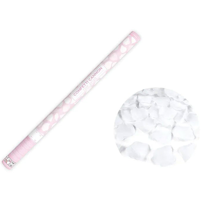 Konfettishooter Rosenblätter Weiß 80cm