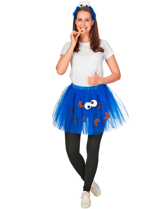 Cookie Krümelmonster Petticoat Damen Tutu | Blau