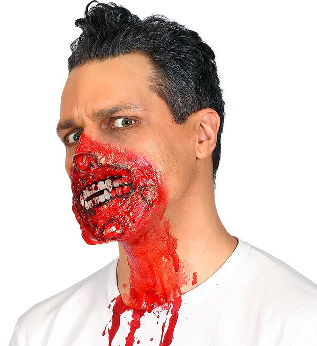 Kunstblut in der Tube mit Vampir Gebiss - 28 ml | Halloween Dekoration Fakeblood Vampirblut