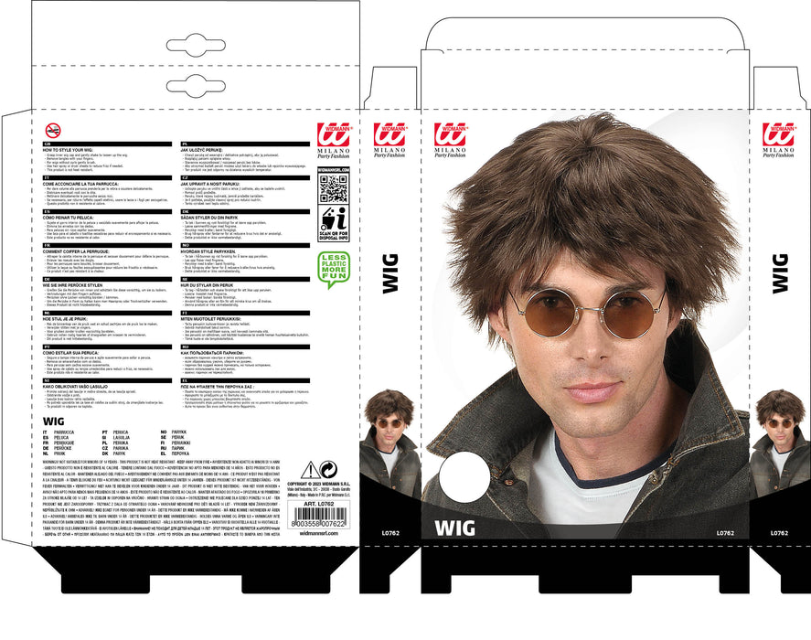 Perücke Beat | Braun