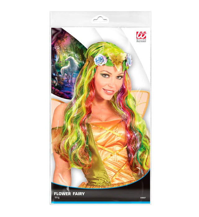 Langhaar Perücke "Blumenfee" mit Haarband 04667 | Zubehör Elfe Waldfee Damen Kostüm