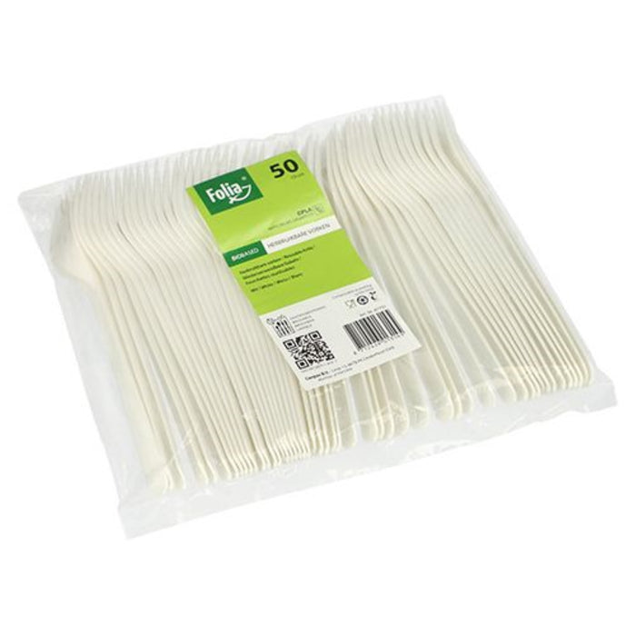 Mehrweg Gabeln 18,5cm | 50 Stk. - Weiß