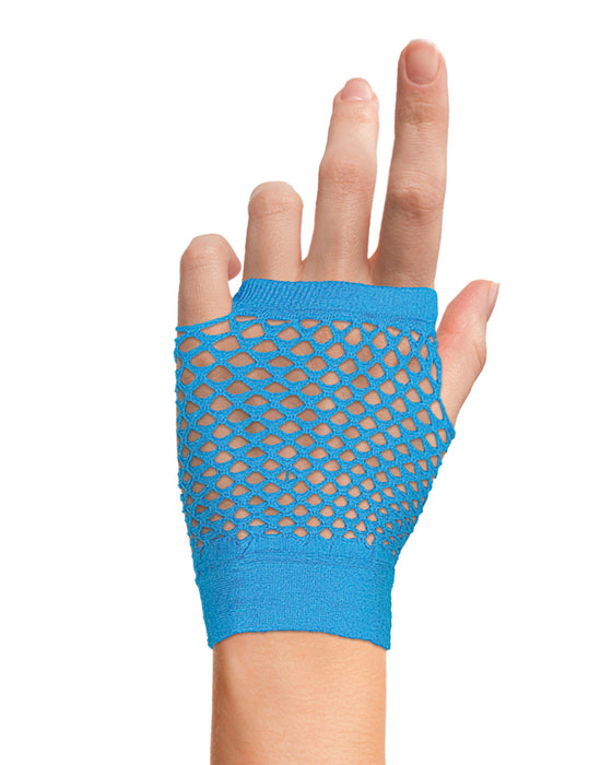 Kurze Fingerlose Netzhandschuhe "New York" | Türkis