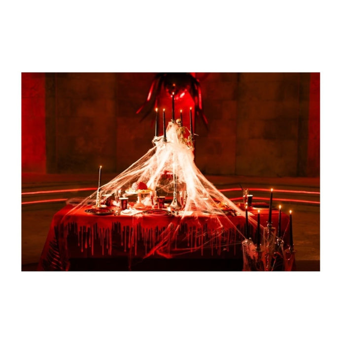 Tischdecke Papier "Tropfendes Blut" 180x120cm | Rot Schwarz