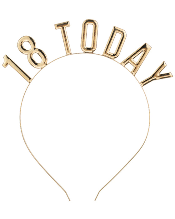 Haarreif "18 Today" | Gold - Geburtstag
