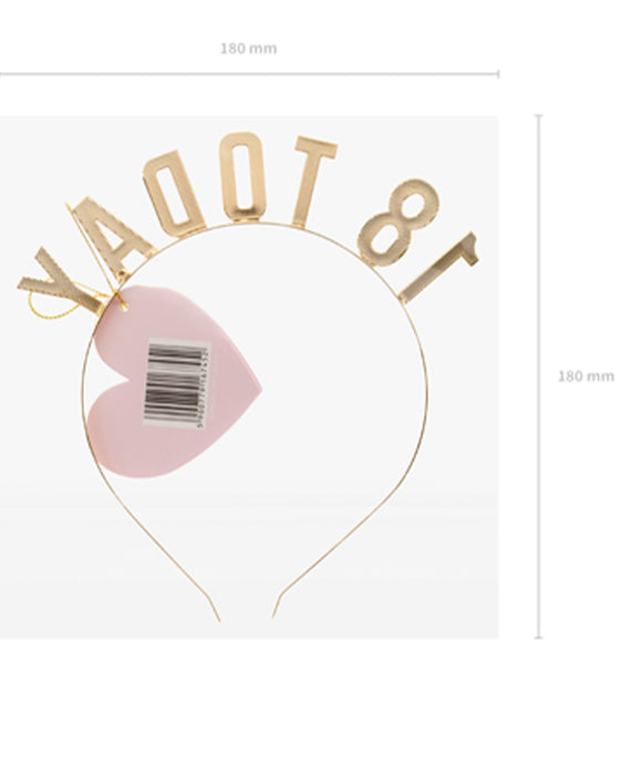 Haarreif "18 Today" | Gold - Geburtstag
