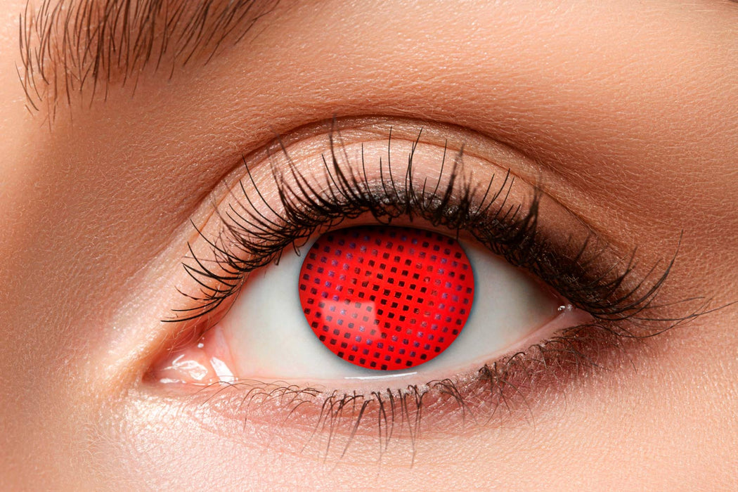 Farbige Motiv Kontaktlinsen "Red Screen" | Rot (w52)