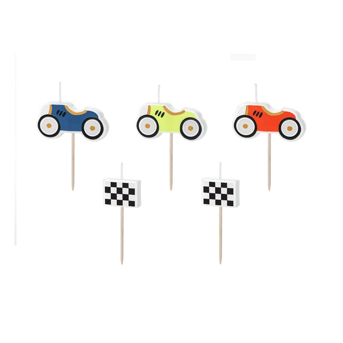 Geburtstagskerzen Rennautos | 2-3 cm - 5 Stk.