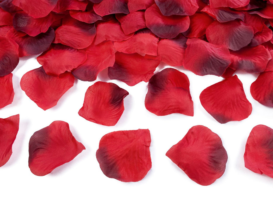 100 Rosenblätter aus Stoff  Ø 5?cm |  Dunkelrot