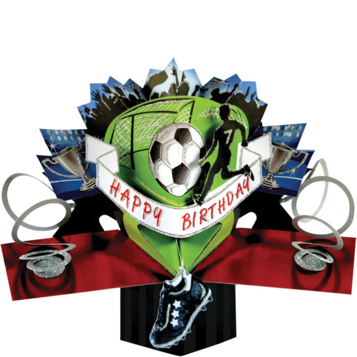 Grußkarte PopUp "Happy Birthday Fußball"