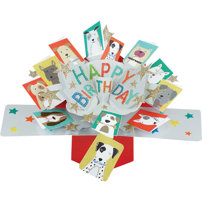 Grußkarte PopUp "Happy Birthday Hunde"