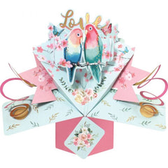 Grußkarte PopUp "Love" Love Birds