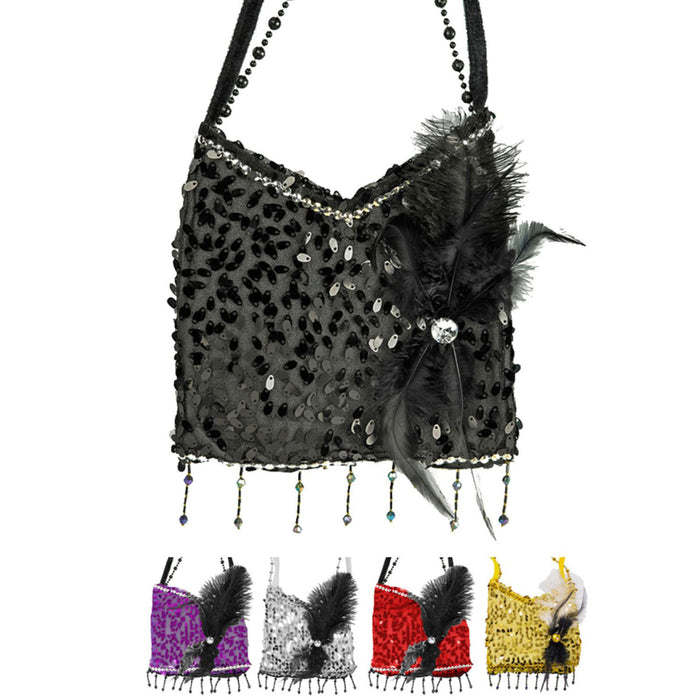 Charleston Pailletten Handtasche | 20er Jahre Party Zubehör
