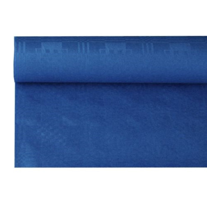 Tischdecke Papier Damastprägung 8x1,2m | Dunkelblau
