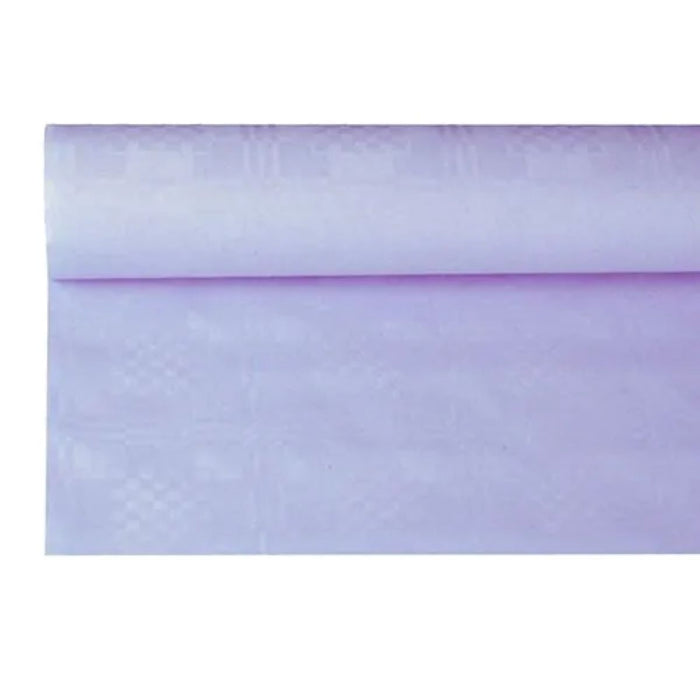 Tischdecke Papier Damastprägung 8x1,2m | Flieder