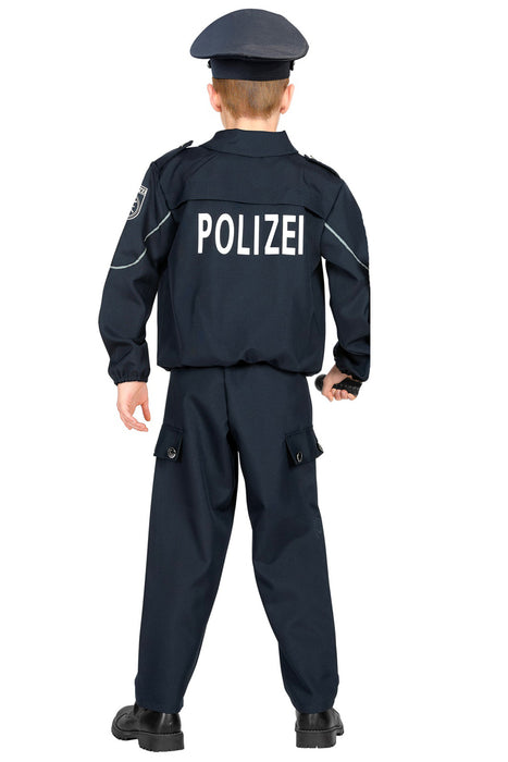"Polizei" Polizisten Kostüm für Jungen | Dunkelblau