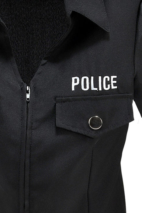 Kostüm Bluse "Polizistin" | Schwarz