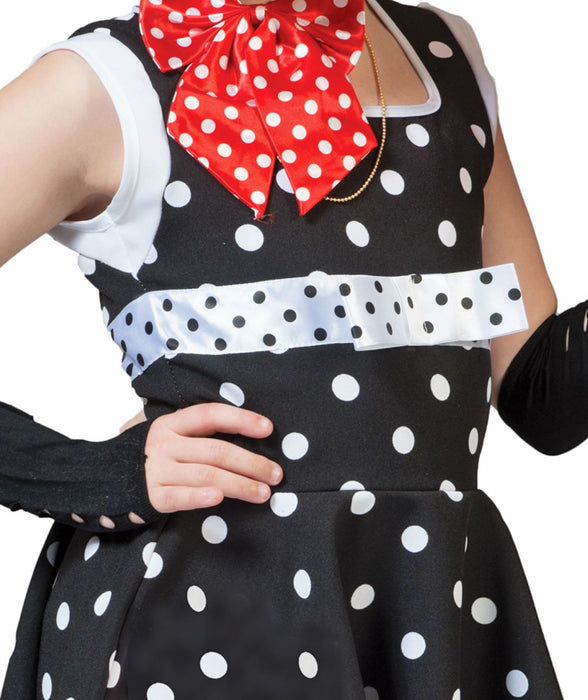 Retro Kostüm "Dolly" für Mädchen | Schwarz Weiß
