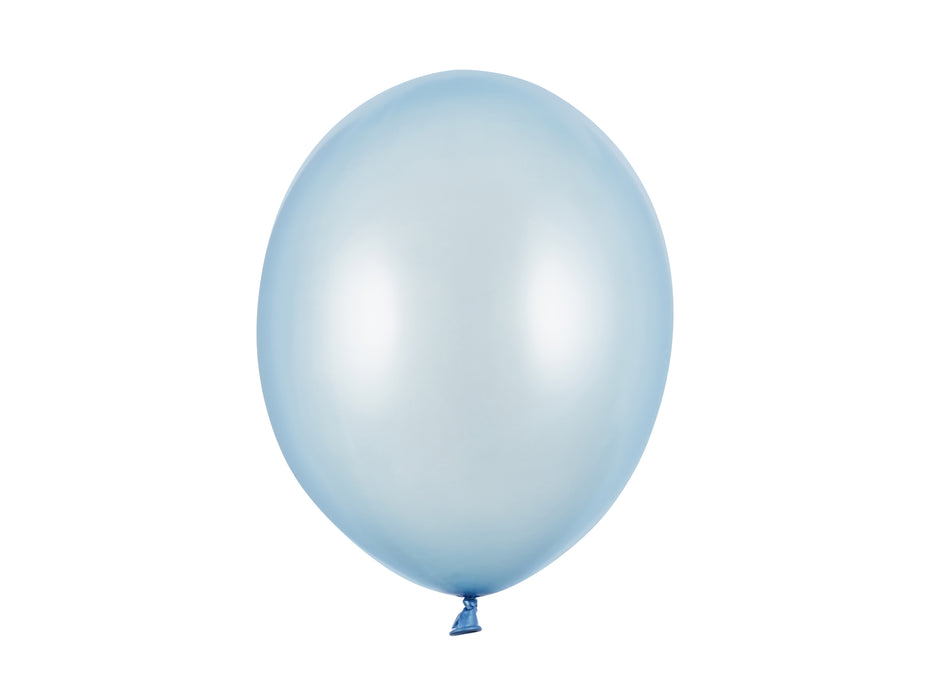 50 Stk. Luftballon Ø30cm "Uni Metallic" | Baby Blau